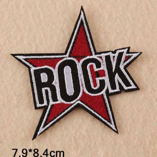 Rock Letters Iron On Embroidered Clothes Patch For Clothing Stickers Garment Apparel Accessories