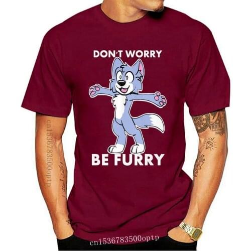 New Men T Shirt Furry Fandom Shirt Don't Worry Be Furry Women tshirt