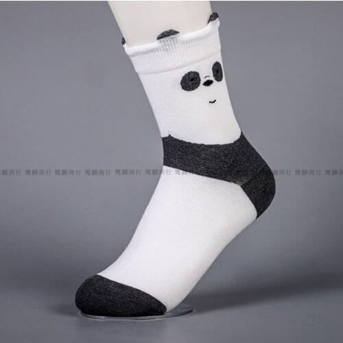 Animal Women Sock Bear Crew Socks Woman Cartoon Sweet Casual Crew Sox Breathable Adult Cotton Soft Classic Spring Autumn Sokken