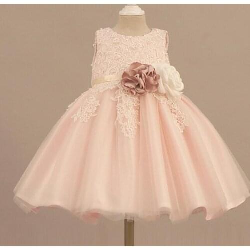 Top Quality 1 year Birthday Dress Baby Girl dress Floral Baby Baptism Newborn Dresses For Baby Girls Toddler Party Clothes