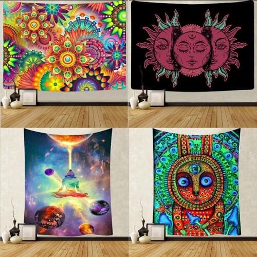 Psychedelic Art Hanging Cloth Home Decoration Tapestries Bedroom Dormitory Decoration Abstract Background Cloth Boho Decor