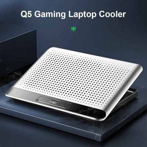 Q5 Laptop Cooler Cooling Pad Stand with 1 Large Fan 6-Level Angle Laptop Cooler Pad Holder Stand Riser for 17 inch Notebook PC