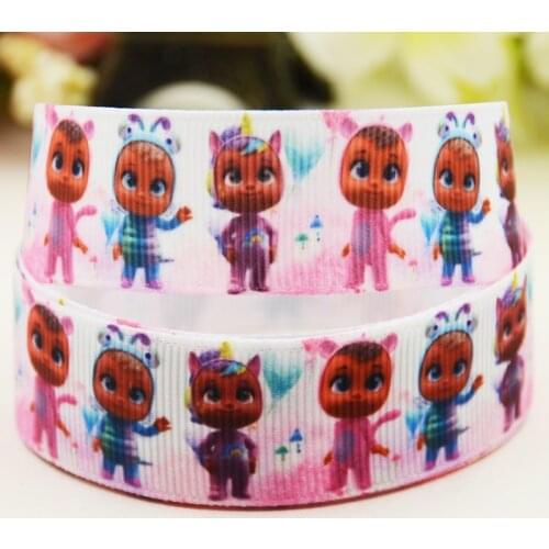 22mm 25mm 38mm 75mm Bebés Llorones Cartoon printed Grosgrain Ribbon party decoration 10 Yards X-03532