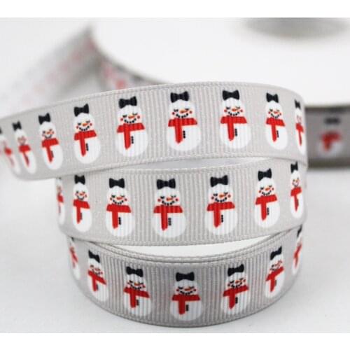 Cartoon Christmas printed grosgrain ribbon 9-75mm DIY handmade materials christmas wedding gift wrap tape ribbons