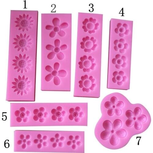 Chocolate Beautiful Flowers Shape Mould Cake Fondant Baking Accessories Cake Decoration Tools Food Grade Non-toxic Cake Mold