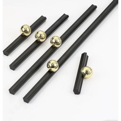 Modern Knurled Gold Ball Cabinet Handle Wardrobe Cupboard Door Drawer Pulls Bedroom Door Knobs Decor Furniture Handles Hardware