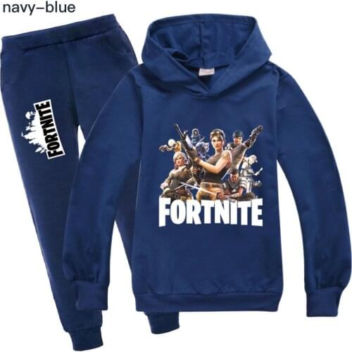 Hot FORTNITE Game Clothes Set Baby Boys Clothing Girls Sweatshirt Hoodie + Pants 2 Pieces Tracksuit Children Costume Sult Autumn