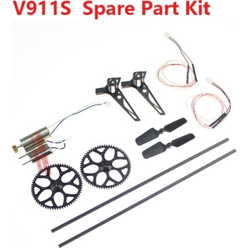 WLtoys Helicopter V911S Spare Part Set Tail Blade Main Gear Motor Tail Motor Etc. Spare Part Set