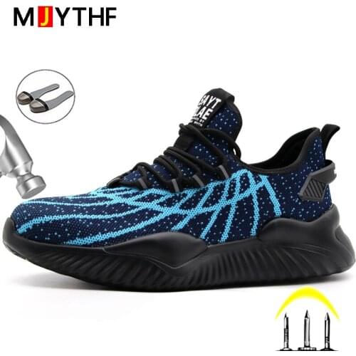 Work Safety Shoes For Men Boots New Work Sneakers Male Protection Feet Steel Toe Shoes Puncture Proof Work Boots Security Shoes