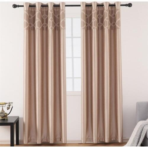 Blackout Curtains with Jacquard Printed Stitching 1 Panel Window Draperies for Living Room Bedroom Kitchen Hotel Wholesale