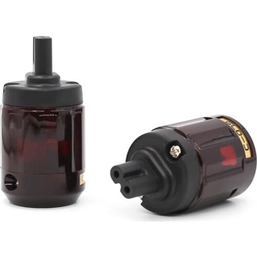 2pcs Hifi C-079 Figure 8 IEC C7 Plug Socket adapter connector hifi Audio Power Cable IEC Female Electrical Plug