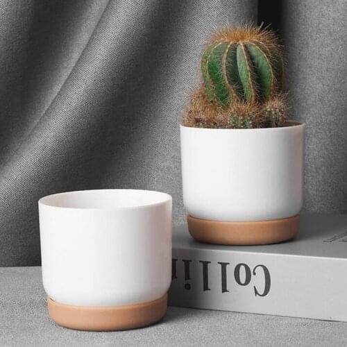 1PC Imitation Ceramic Plastic Succulent Plant Pot Double-layer Succulent Green Dill Small Green Plant Flowerpot For Home Decor