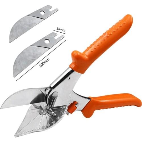 3PCS Blade Multi Angle Trim Cutter Mitre Siding Wire Duct Cutter PVC PE Plastic Pipe Hose Scissor Trunking 45-135° Scissor