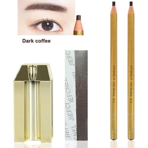 Eyebrow Pencil Design 4 In 1 Pencil Sharpener Tip Thin Tool Permanent Makeup Microblading Tattoo Profiler Pen Accessory Supply
