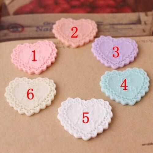 6 color optional 40pcs/set Flat Back Resin Flowers love heart Diy Phone decoration/nail art/Scrapbooking 23*28mm 009005119