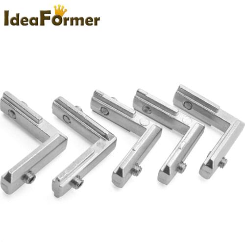 5/10pcs T-Slot L-Shape Profile Internal Corner Joint Bracket Connector with m4 screw for 2020 Series Aluminum Extrusion Profile