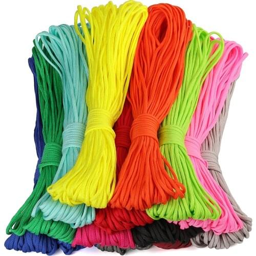 5Rolls 100ft Color 550 Paracord 5mm Parachute Cords 7 Strands 31m/34 yards Paracord For Survival Kit Hiking Camping Ropes