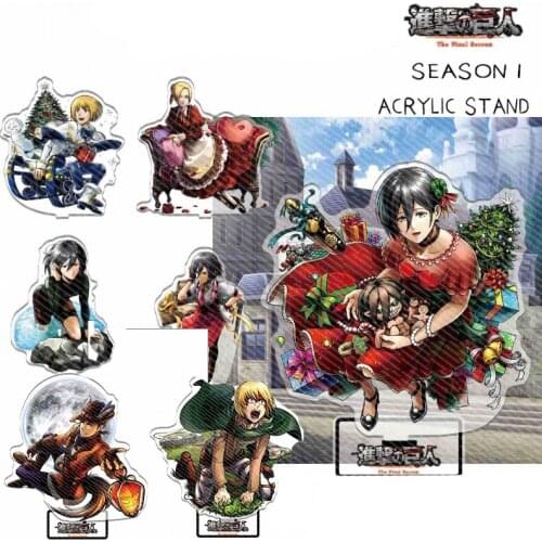 Anime Attack on Titan Scenes Series 5 Cartoon Acrylic Stand Figure Display Model Plate Decor Erwin Smith Levi Ackerman