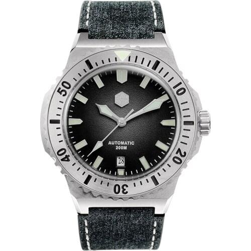 San Martin Men Diver Watch Mens Automatic Watches Luxury Wristwatch Sapphire 200M Waterproof BGW9 Luminous Stainless Steel Bezel