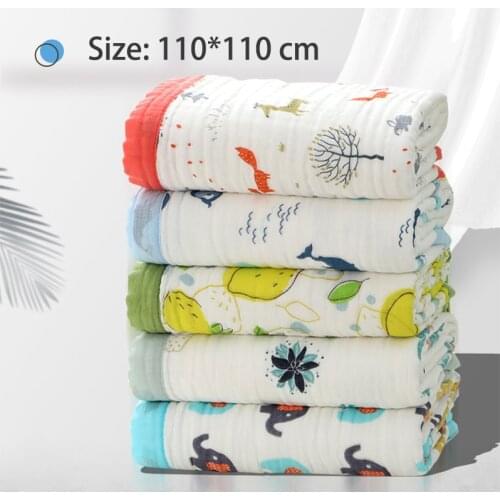 Baby Blanket Swaddles Soft Newborn Blankets Cotton Gauze Infant Wrap Sleepsack Stroller Cover Play Mat Cartoons Baby Blanket
