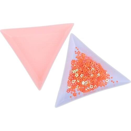 Diy Mobile Phone Shell Paste Drill Material Packages 5pcs/lot Hot Sell Beauty Nail Dotting Rhinestone Triangle Plate 3Colors