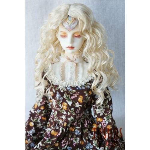 JD277 SD 1/3 Synthetic mohair doll wig Long parting curly wig