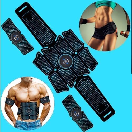 Home Gym USB Charging Abdominal Muscle Stimulator Trainer Rechargable EMS Electric Muscle Exerciser Machine Belly Sport Fitness