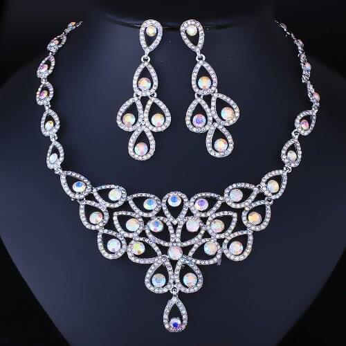 FARLENA Jewelry Fashion Peacock shape Necklace set with Rhinestones for Women Wedding & Engagement Dubai Bridal Jewelry sets