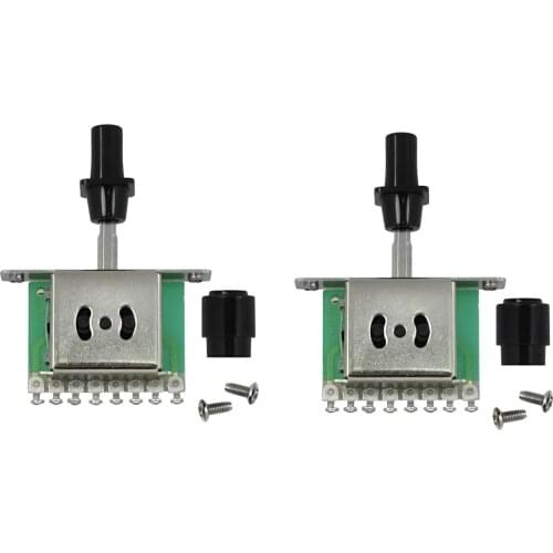 FLEOR 2pcs Guitar Pickup Selector Switch 3 Way Toggle Switch with 2 Tips for Tele Guitar Parts