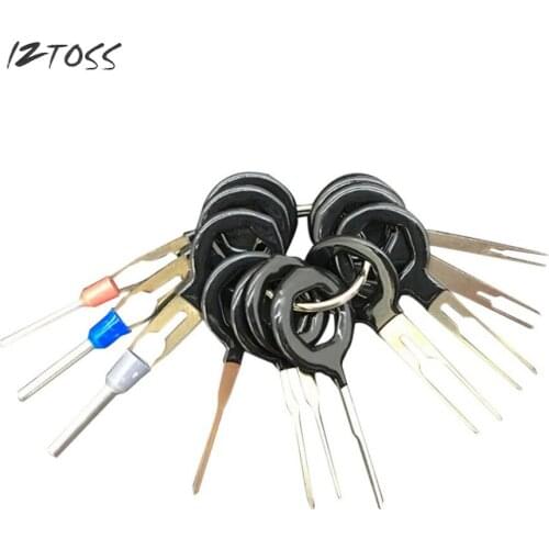 IZTOSS 11Pcs Car Terminal Removal Tools Car Terminal Removal Tool Kit Wiring Connector Pin Release Extractor Tire Repair