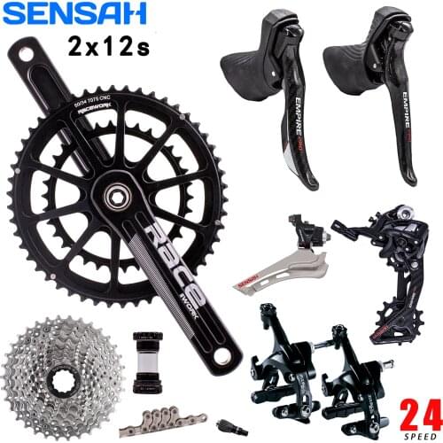 SENSAH Empire PRO 2x12s sti 24s Speed Road Bike groupset Chain shifter derailleur RACEWORK Crank rim brake UT R7000 R8000 new