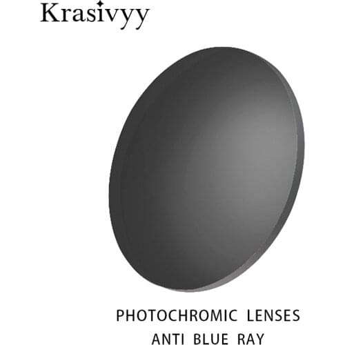 Krasivyy 1.61 Anti Blue Rays Photochromic Lenses CR-39 Resin Prescription Aspheric Glasses Lenses Myopia Sunglasses Lenses