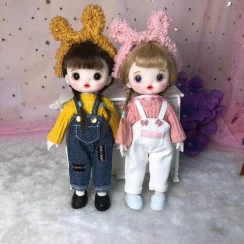 16cm Cute Blyth Doll Joint Body Fashion BJD Dolls Toys with Dress Shoes Wig Make Up Gifts for Girl