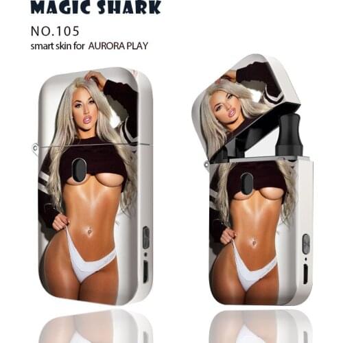 Magic Shark High Quality PVC Sexy Lady Woman No Fade Waterproof Full Vape Wrap Case Cover Sticker for AURORA PLAY