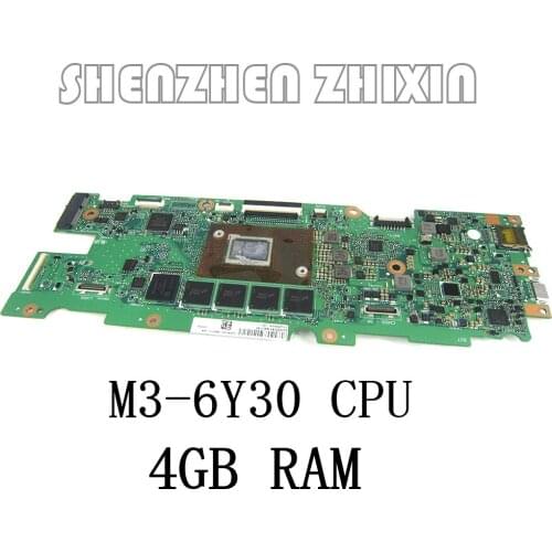 Yourui C302CA For ASUS Chromebook Flip C302C C302CA Laotop motherboard W/ M3-6Y30U 4GB RAM 64G SSD C302CA Mainboard full test
