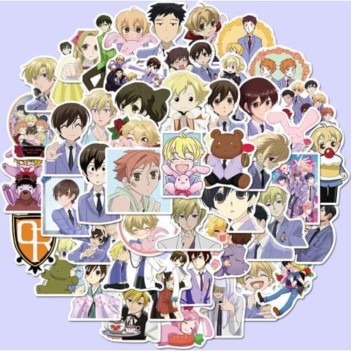 50Pcs Ouran High School Host Club Stickers For Laptop Phone Graffiti Diary Label Stationery Sticker Decal Kid Toys Waterproof