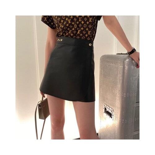 2020 New Fashion Real Genuine Sheep Leather Skirt G40