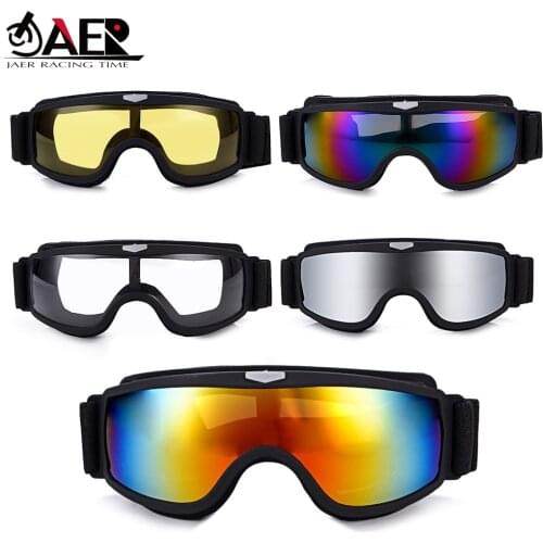 JAER Motorcycle Glasses Riding Dirt Bike Gafas Eyewear Protective Gears Retro Motocross Goggles Vintage Sunglasses UV400