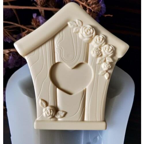 QT0207 PRZY Silicone Mold Soap Molds Silicone Fondant Mould Gypsum Chocolate Candle Mold House Clay Resin Love Flower
