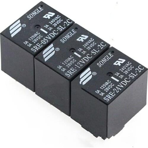 2pcs Sre-05 12 24vdc-sl-2c 5V 12V 24V 8-pin 2-group Conversion 3a240v Relay