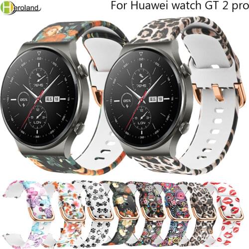 22mm Watchstrap band For Huawei Watch GT 2 pro 46mm Smart Wristbands Soft Sports Watchband Silicone Bracelet Correa Breathable