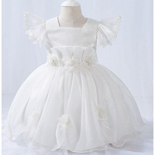Newborn Baby Christmas Dress Infant Princess Party Christening Dresses For Baby Girls 1st Year Birthday Dress Vestido Clothes