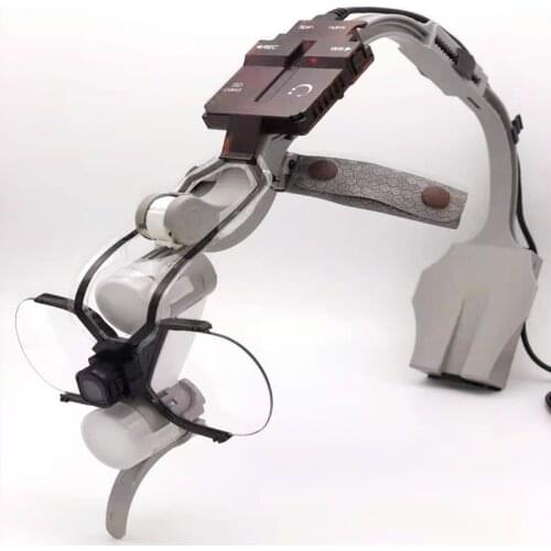 Sensor Switch Medical Headlight DKH50S with Camera Dental Surgical Headlamp+1.5X Binocular Magnifier Loupes Made in Korea