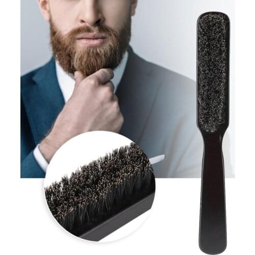 Beard Brush Long Wood Handle Hairdressing Brush Men Shaving Brushes Facial Mustache Cleaning Comb Hair Comb Shave Brush