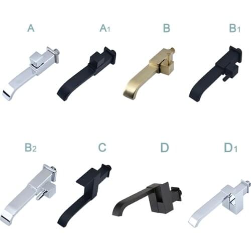 Bathroom Basin Faucet Wall Mounted Cold Water Faucet Bathtub Waterfall Spout Vessel Sink Faucet Mop Pool Tap Chrome Black Gold