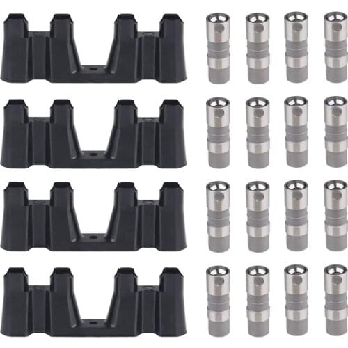 Compatible with New Hydraulic Roller Lifters Set of 16 and 4 Guide Trays Chevy LM7 4.8 5.3 5.7 6.0 GM Replace 12499225 HL124