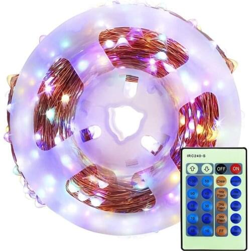 LED String Lights New years Garlands Fairy Lights Colored Light Holiday Lamp for Outdoor Home Window Wedding Christmas Decor