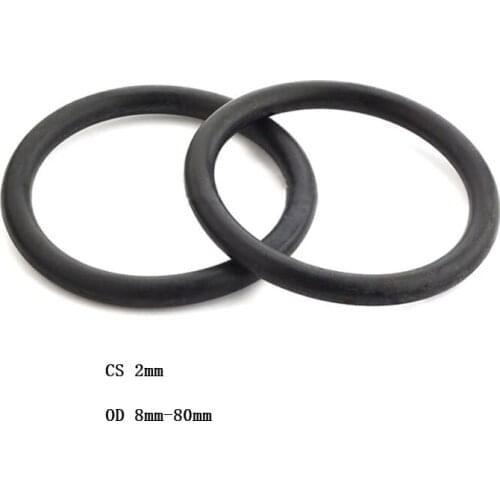 2mm Nitrile O-Ring NBR Rubber Seal Washer O Ring OD 8mm-80mm