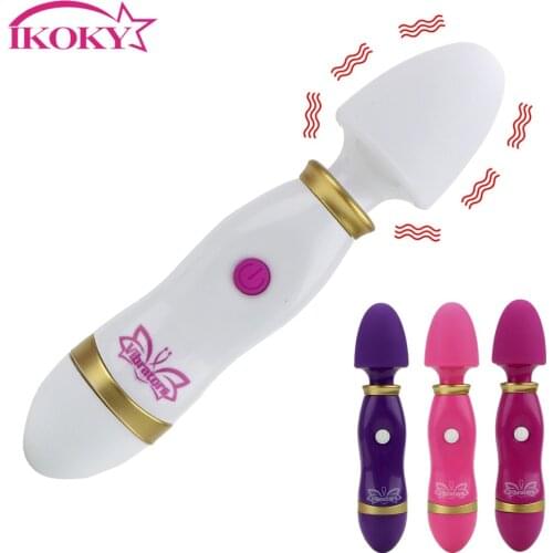IKOKY 12 Speed G-spot Vibrator Silicone AV Stick Magic Rod Clitoris Stimulate Vaginal Massage Sex Toys for Woman Adult Products