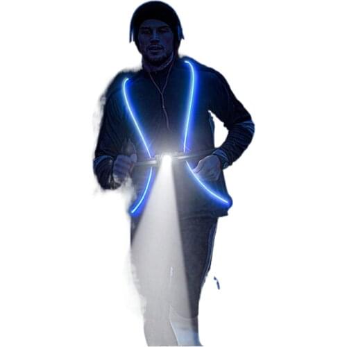 Charging bright lights glare night run led light riding exercise treadmill illumination reflective warning vest